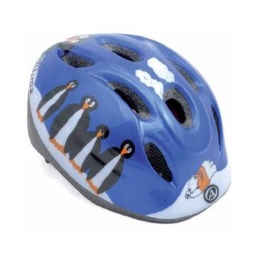 Шлем AUTHOR ULTIMA детский/подростковый InMold 094 Blu Penguin (48-54см) бело-синий 8-9091030