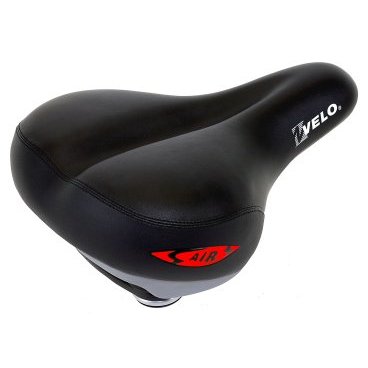 Фото Седло велосипедное VELO AIR, с амортизатором, 275х212мм, черное, 5-250134