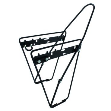 Фото Багажник передний M-Wave универсальное крепление к передней вилке, алюминий, 24-28", черный, 5-440453