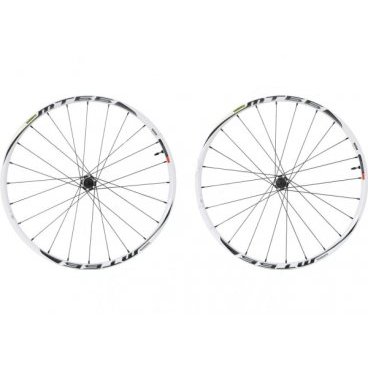 Колеса велосипедные Shimano MT66 переднее и заднее, 26'', цвет белый, Center Lock EWHMT66FRDQ