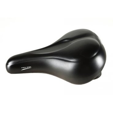 Фото Седло велосипедное Vinca sport, комфортное, технология “вакуумные седла”, 248х200мм, черное, VS 6853