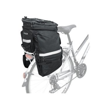 Велосумка на багажник KELLYS EXPRESS, объем 30л, чёрная, молнии YKK, Rear Pannier Bag KLS