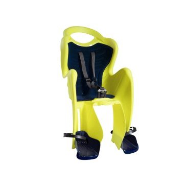 Фото Детское велокресло BELLELLI Mr Fox Standard Hi-Viz, на подседельную трубу, желтый неон, до 7лет/22кг, 01FXS00027