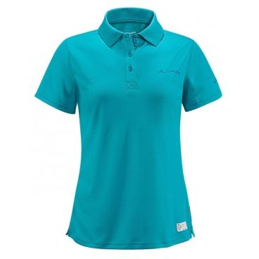 Велофутболка VAUDE Wo Marwick Polo Shirt 784, cyan, голубой, 34, женская, 4584