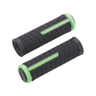 Грипсы велосипедные BBB DualGrip, 102mm, черный/зеленый, BHG-07