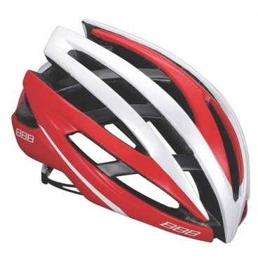 Фото Шлем велосипедный BBB helmet Icarus, бело-красный, размер L, 29 вентиляционных отверстий, BHE-05