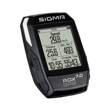Фото Велокомпьютер SIGMA ROX GPS 7.0, 23 функции, чёрный, беспроводной, 01004