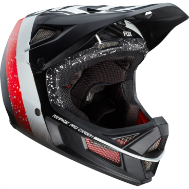 Велошлем Fox Rampage Pro Carbon Kroma Helmet, черно-белый, 15321-018