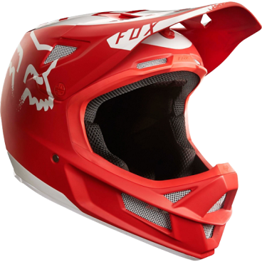 Велошлем Fox Rampage Pro Carbon Moth Helmet, красно-белый, 19075-054