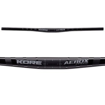 Руль велосипедный Kore Aerox Flat, 710x31.8, черный, KHBAER71000BAT