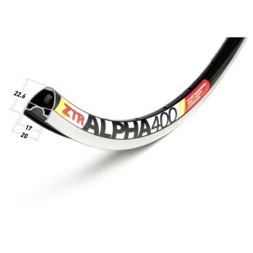 Обод велосипедный 700 Stans NoTubes ZTR ALPHA 400, 24H, черный, боковая стенка серебристая, RWAP90023