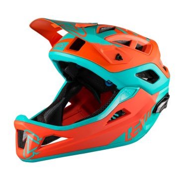 Велошлем Leatt DBX 3.0 Enduro Helmet, оранжево-синий 2018, 1017110342