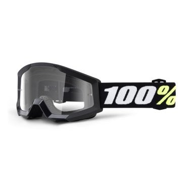 Веломаски детские 100% Strata Mini Black / Clear Lens, 50600-001-02