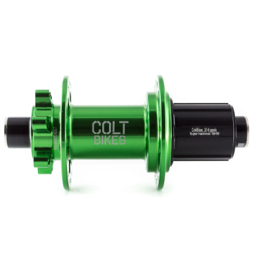Фото Втулка велосипедная Colt Bikes, задняя, под кассету, 32h, зелёный, C-R30GX12