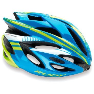 Велошлем Rudy Project RUSH BLUE-LIME FLUO SHINY, HL570031