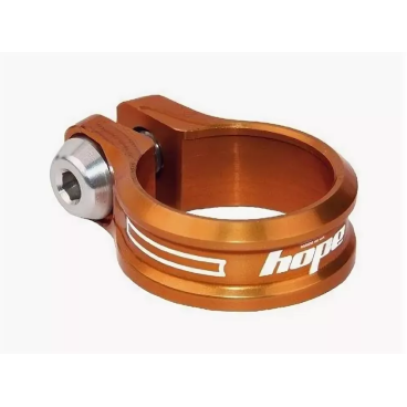Фото Велосипедный подседельный зажим "Hope" Bolt, 34.9mm, алюминий, Оранжевый. SCCB34.9