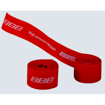 Фото Защитная лента велосипедная BBB HP на обод 27.5"x 22 миллиметра, красный, BTI-94