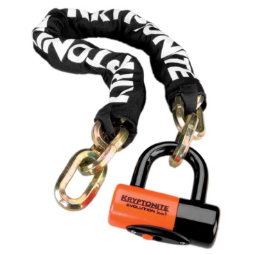 Велосипедный замок Kryptonite  New York цепь, U-lock, на ключ, тканевая-оболочка, 12 x 1000 мм, 720018999515