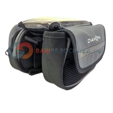 Фото Велосипедная сумка на раму DAHON SHERPA BAG, два отделения, прозрачный карман для смартфона, NDH1400