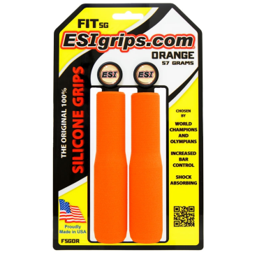 Грипсы велосипедные ESI Fit SG, оранжевый, FSGOR
