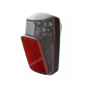 Фото Мигалка красная для установки на крыло, 3 диода, 2 режима, с отражателем, на батарейках, 466935