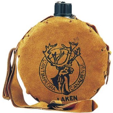Фляга Laken Canadiense 601 в кожаном чехле screw cap, 1л, 13528