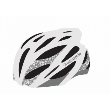 Велошлем Green Cycle New Alleycat, бело-серый матовый, HEL-21-48