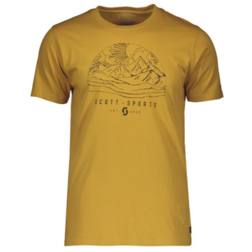 Велофутболка SCOTT 20 Graphic dye, короткий рукав, ochre yellow(желтый), 2019, 270685-6178