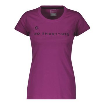 Велофутболка женская SCOTT 10 No Shortcuts, короткий рукав, ultra violet(фиолетовый), 2019, 270696-6214