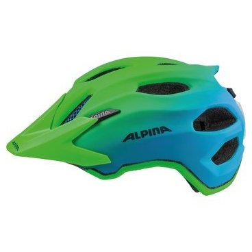 Велошлем детский Alpina Carapax Jr. Flash, зелено-синий, 2019
