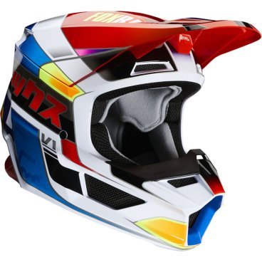 Велошлем подростковый Fox V1 Yorr Youth Helmet, Blue/Red, 2020, 25481-149