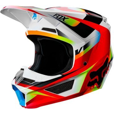 Велошлем подростковый Fox V1 Motif Youth Helmet, Red/White, 2019, 21784-054