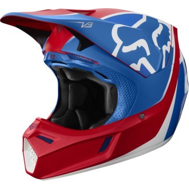 Велошлем Fox V3 Kila Helmet, Blue/Red, 21766-149