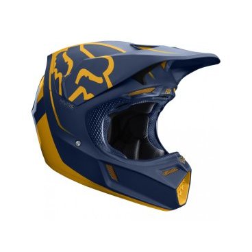 Велошлем Fox V3 Kila Helmet, Navy/Yellow, 21766-046