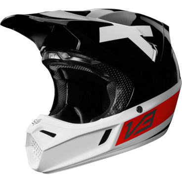 Велошлем Fox V3 Preest LE Helmet, Black/Red, 22145-017-L