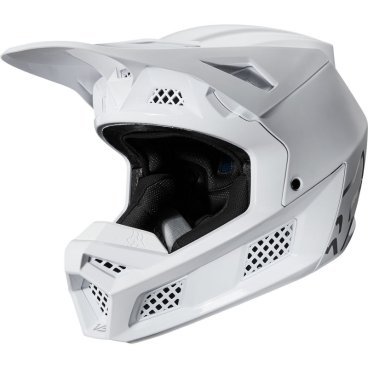 Велошлем Fox V3 Solids Helmet, White/Silver, 2020, 23656-548