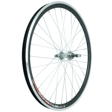 Колесо велосипедное заднее, 28", обод двойной алюминий, чёрный, втулка алюминий, на гайках, серебристый, ZVO20616