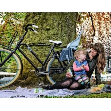 Детское велокресло Urban Iki, на подседельную трубу, зеленый/черный, до 22 кг, 213761_URBANIKI