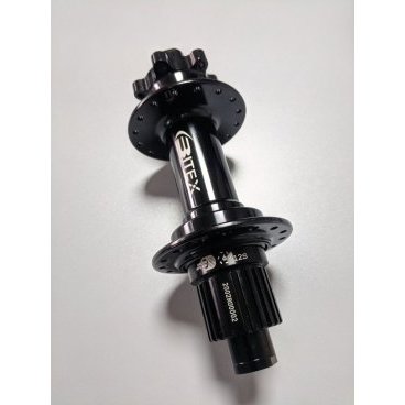 Фото Втулка велосипедная Bitex, задняя, для фэтбайка, под кассету, дисковый тормоз, черный, FB-MTR12-177BK_ShimMS