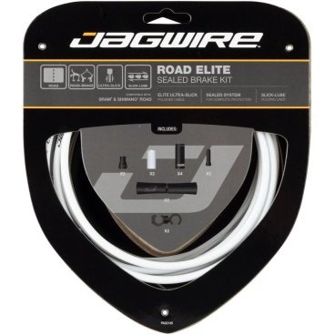 Фото Велосипедный набор рубашек и тросиков тормоза JAGWIRE Road Elite Sealed Brake Kit, белый, SCK051
