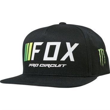 Фото Бейсболка велосипедная FOX Pro Circuit Snapback Hat, Black, 26446-001-OS