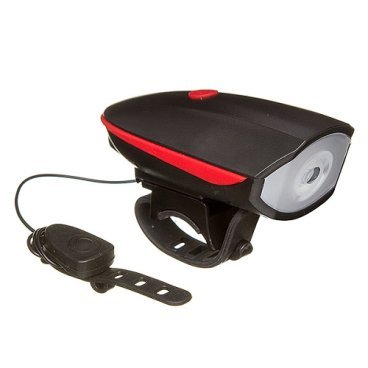 Фото Фонарь велосипедный STG FL1544A, с сигналом, 1200 mAH, USB, черный/красный, Х88382