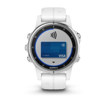 Смарт-часы Garmin fenix 5S Plus Sapphire, White w/WhiteBand, 010-01987-01