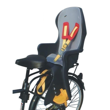 Фото Детское велокресло, крепление на раму сзади, до 22 кг, синее, BQ-7-1