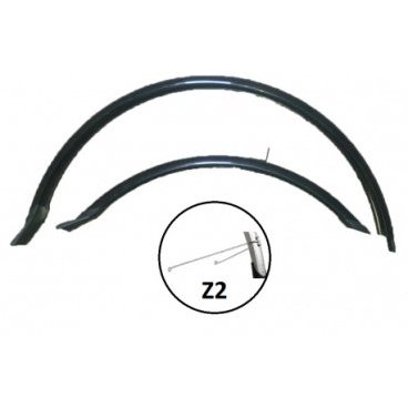 Крылья велосипедные STELS, комплект, 26", ширина 60мм, PVC, cтойка Z2, черные, HN 12 (26”) black