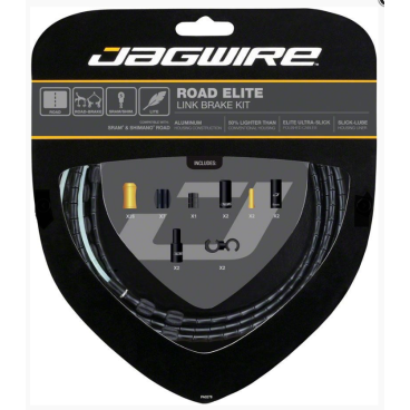 Набор рубашек и тросиков тормоза Jagwire Road Elite Link Brake Kit, Black, RCK700