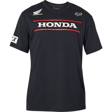 Футболка Fox Honda SS Tee, короткий рукав, Black, 2020, 26017-001-2X