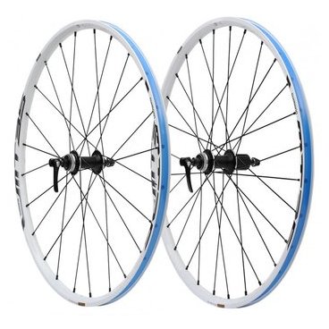 Колеса велосипедные Shimano MT35 переднее и заднее, 27,5", Center Lock, цвет белый EWHMT35FR7QE