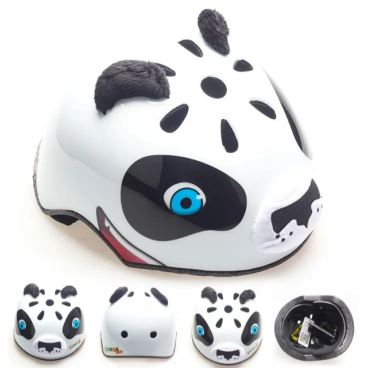 Шлем велосипедный CORSA Kids, детский, белая панда, СORSABEARWH