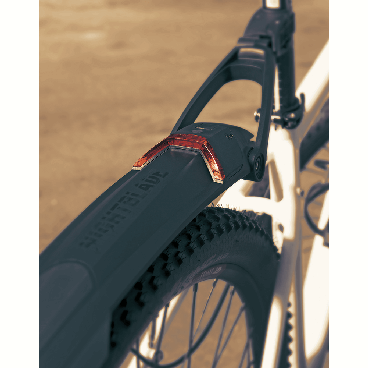 Крыло велосипедное SKS NIGHTBLADE, 28-29", заднее, пластик, быстросъемное, с встроенным фонариком, черный, 0-11631